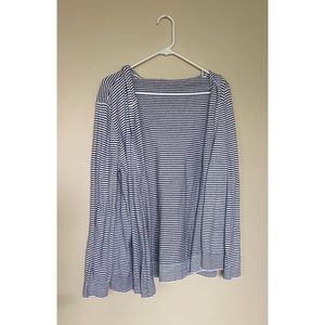 LOFT stripped hooded cardigan